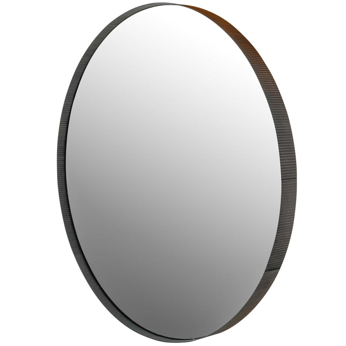 Libra Calm Neutral Collection - Knightsbridge Round Mirror Dark Bronze Finish 80 cm Diameter – image 2