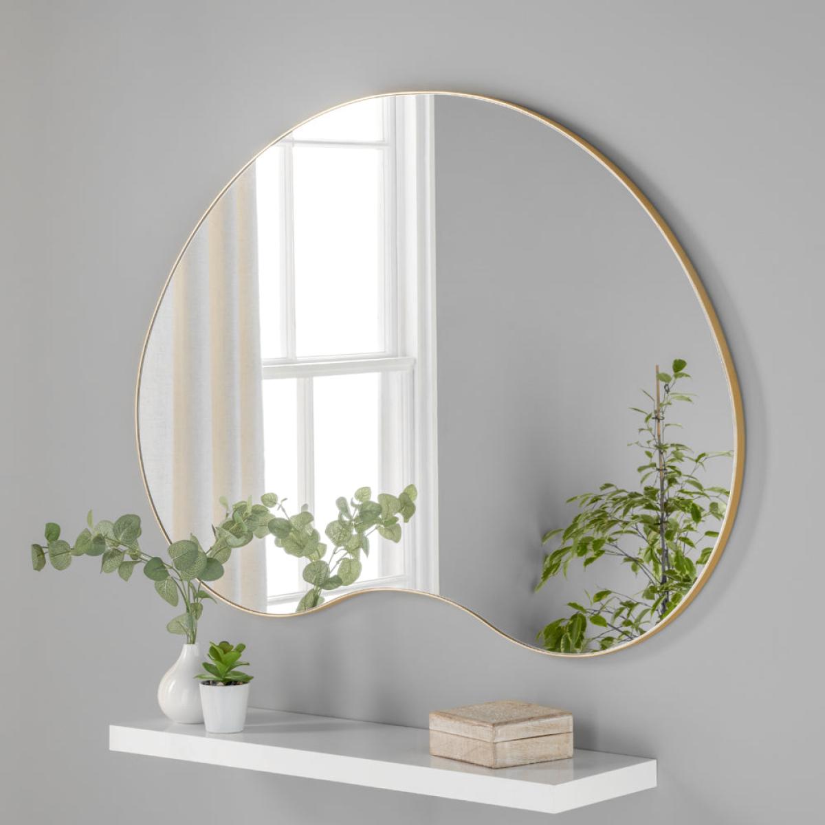 Olivia's Oman Pebble Wall Mirror in Gold – image 4