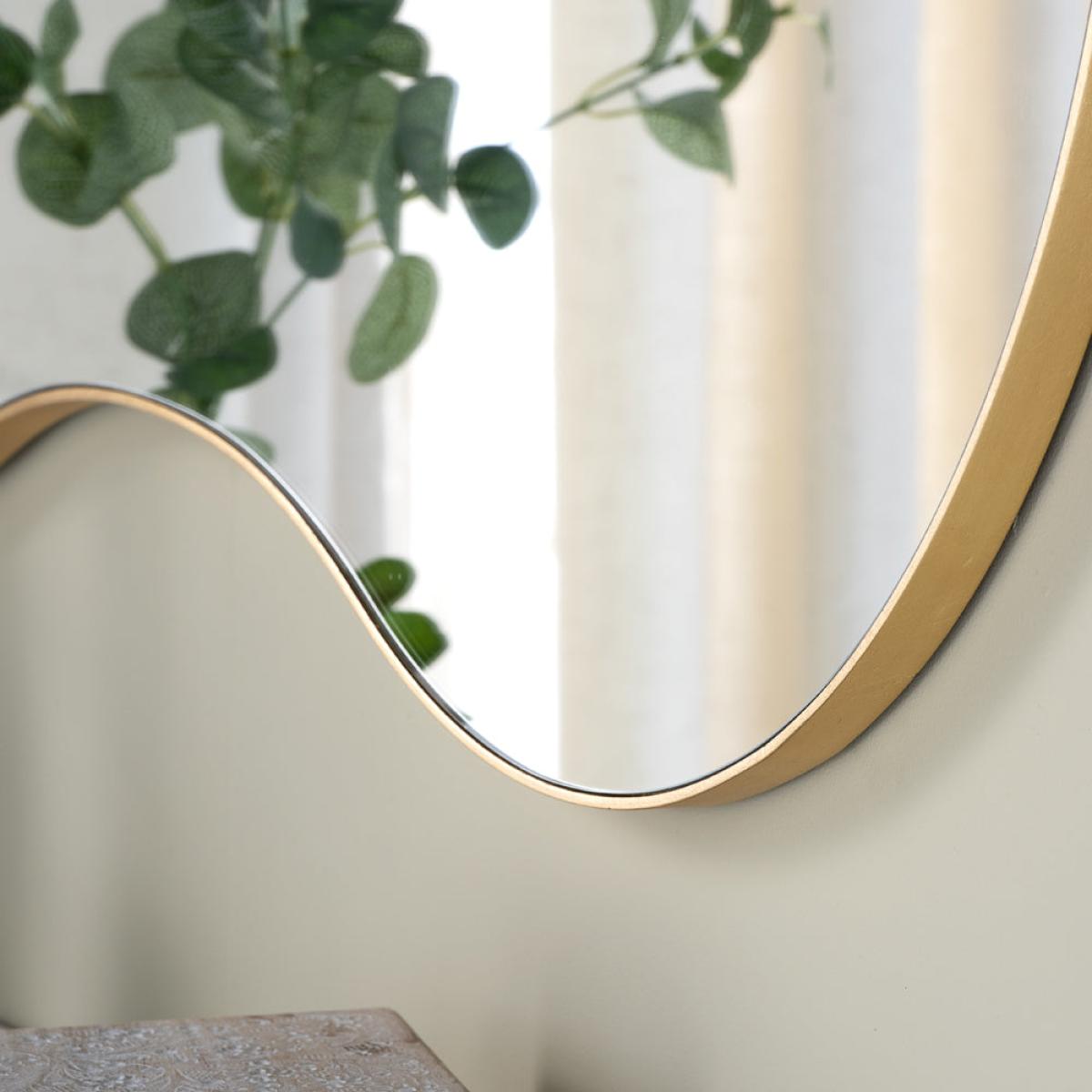 Olivia's Oman Pebble Wall Mirror in Gold – image 6