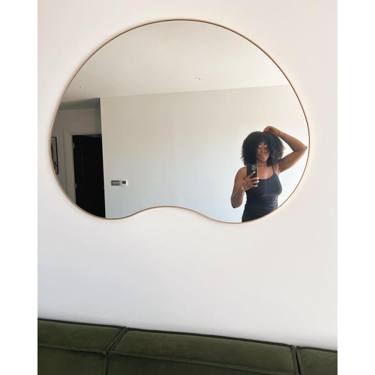 Olivia's Oman Pebble Wall Mirror in Gold – image 9