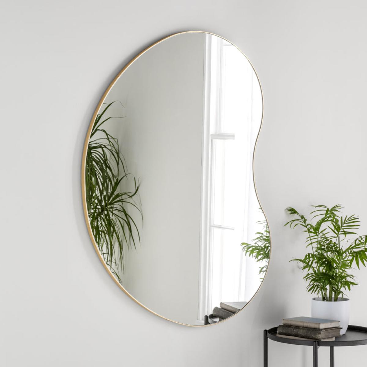 Olivia's Oman Pebble Wall Mirror in Gold – image 1