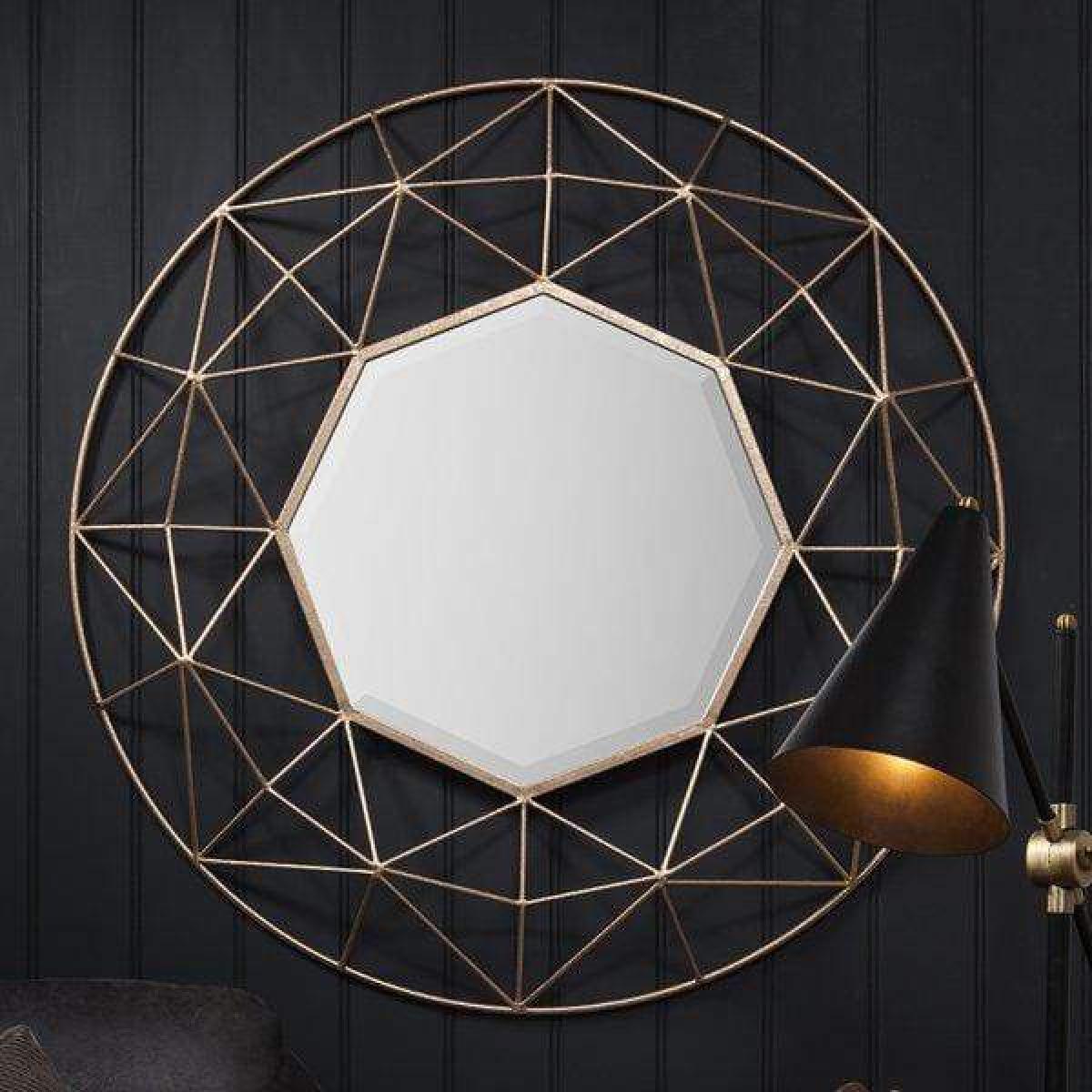 Gallery Direct Andromeda Gold Geometric Mirror – image 1