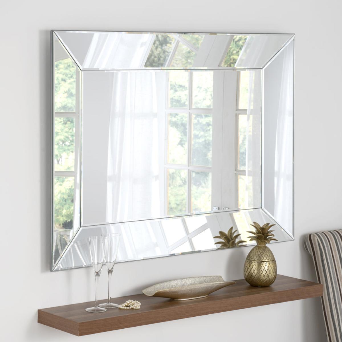 Olivia's Arak Bevelled Wall Mirror in Silver / Small – image 2