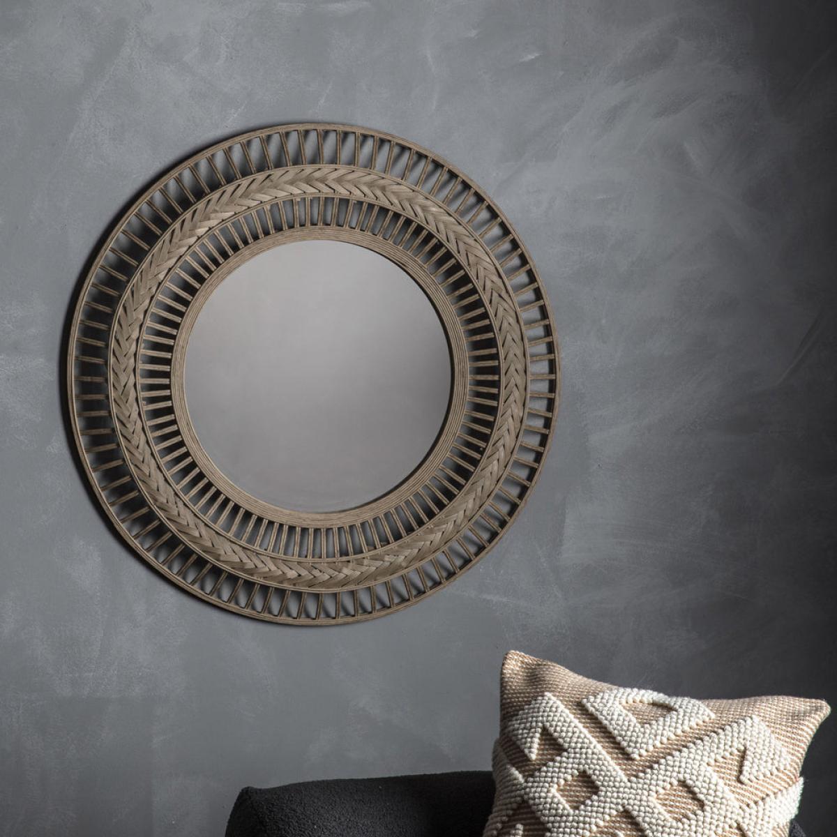 Gallery Interiors Zenica Grey Wall Mirror – image 1