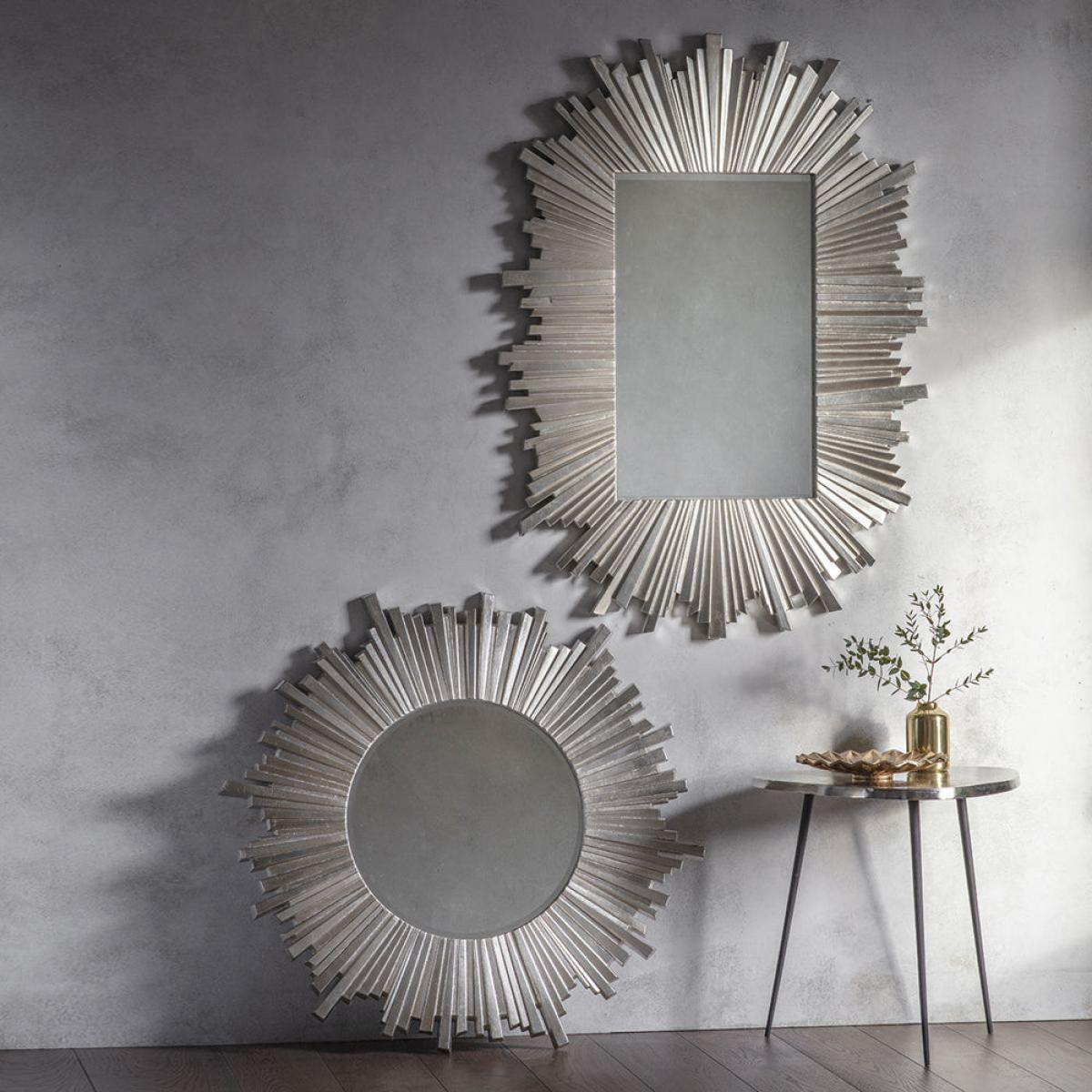 Gallery Interiors Rectangle Herzfeld Mirror / Silver / Rectangle – image 5