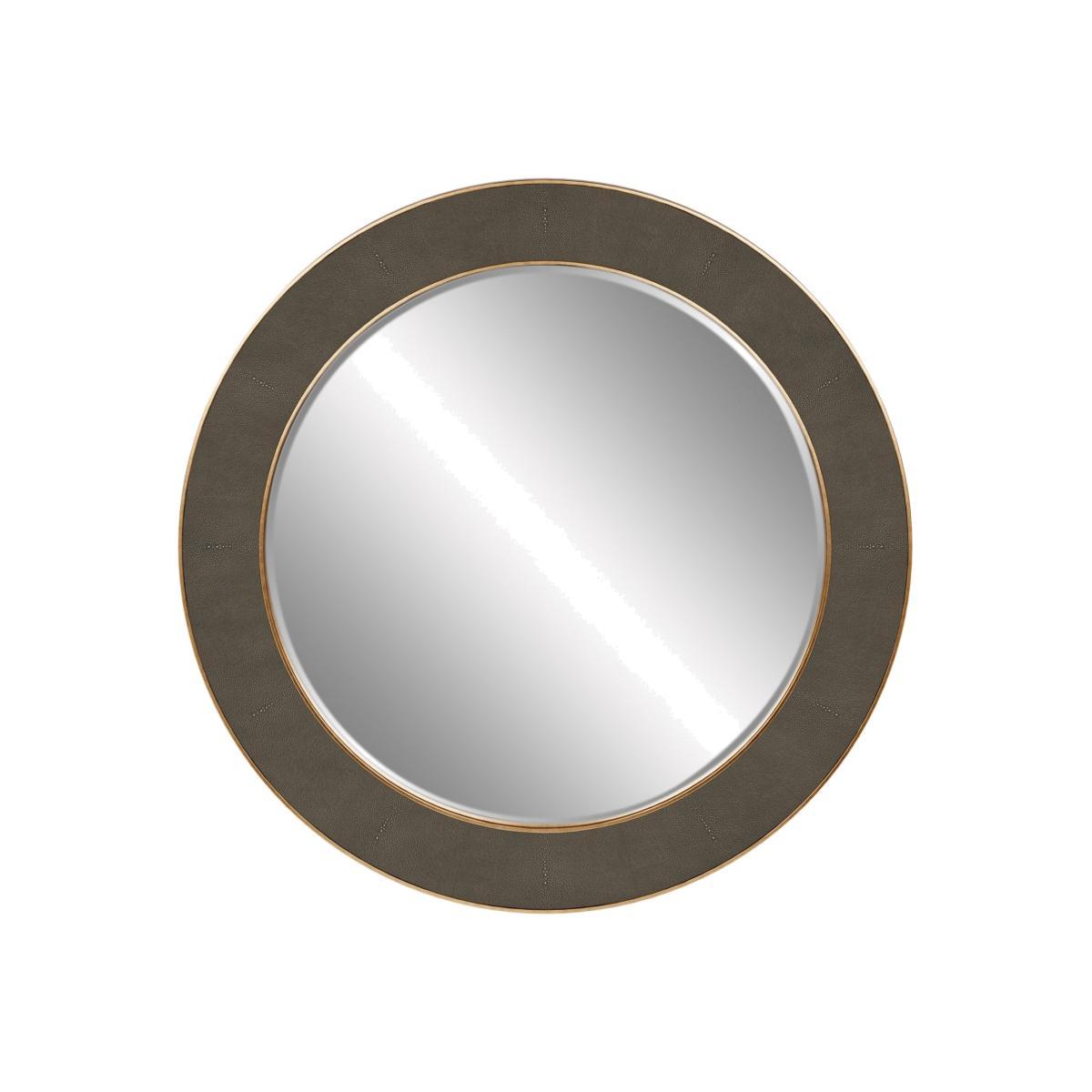 DI Designs Hampton Grey Round Wall Mirror – image 1