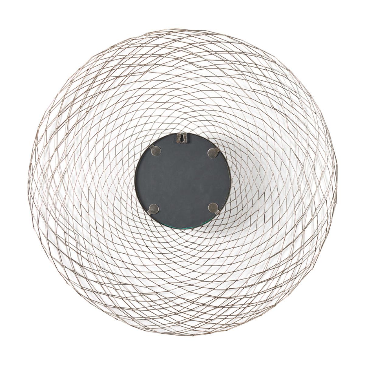 Olivia's Delilah Metal Mesh Effect Round Mirror in Silver – image 4