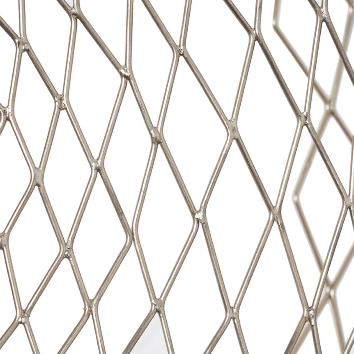 Olivia's Delilah Metal Mesh Effect Round Mirror in Silver – image 8