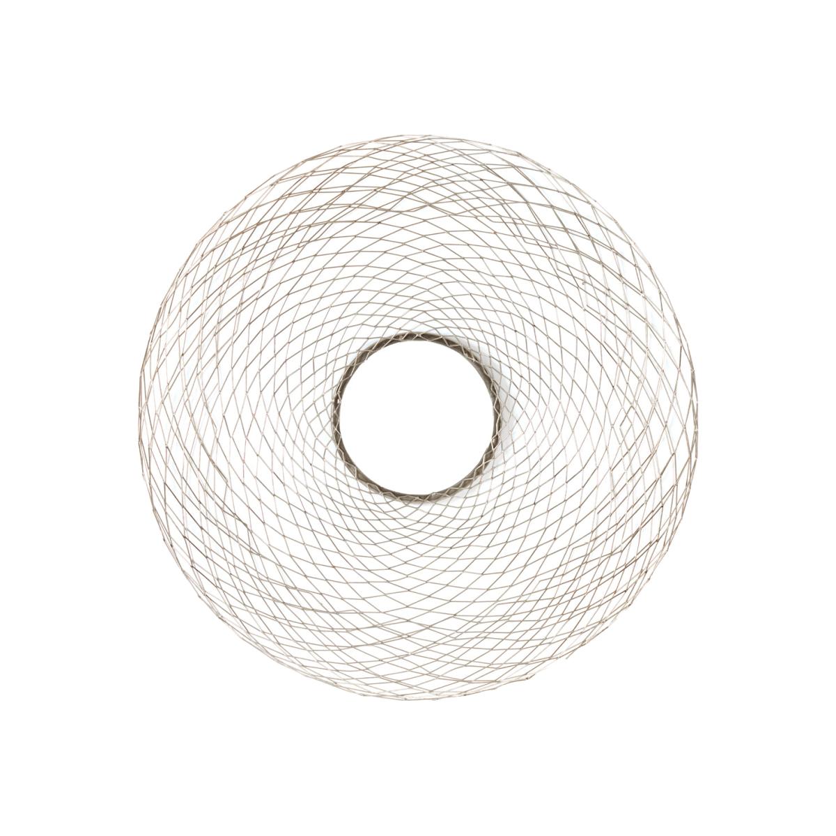 Olivia's Delilah Metal Mesh Effect Round Mirror in Silver – image 1