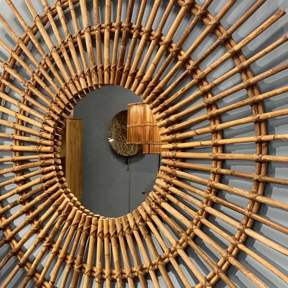 Libra Toba Large Spoke Mirror Rattan – image 5