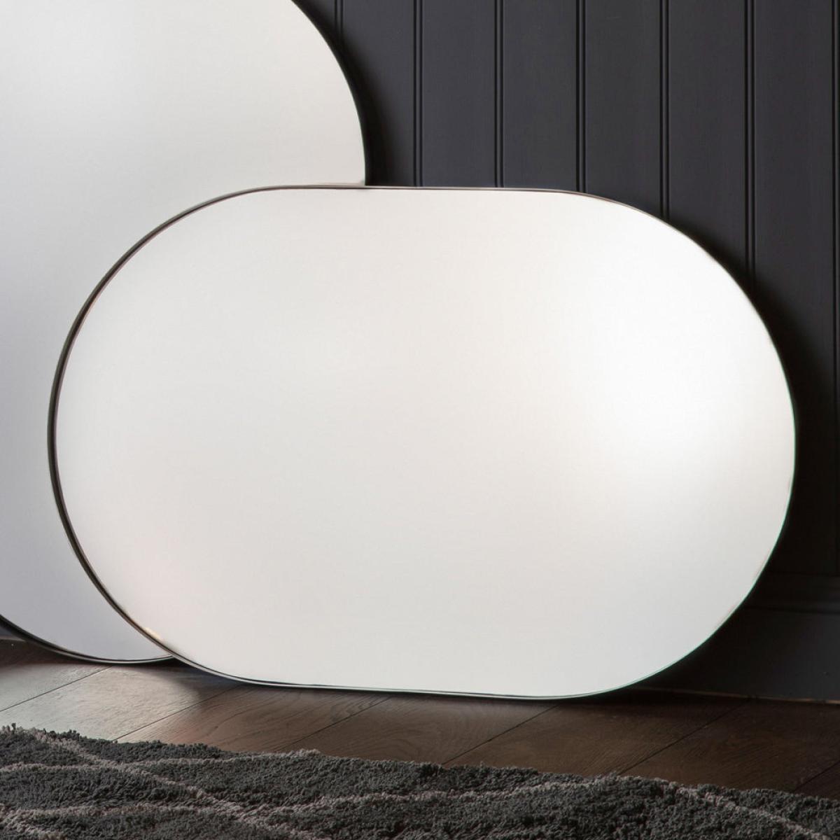 Gallery Interiors Hurston Elipse Champagne Wall Mirror – image 2