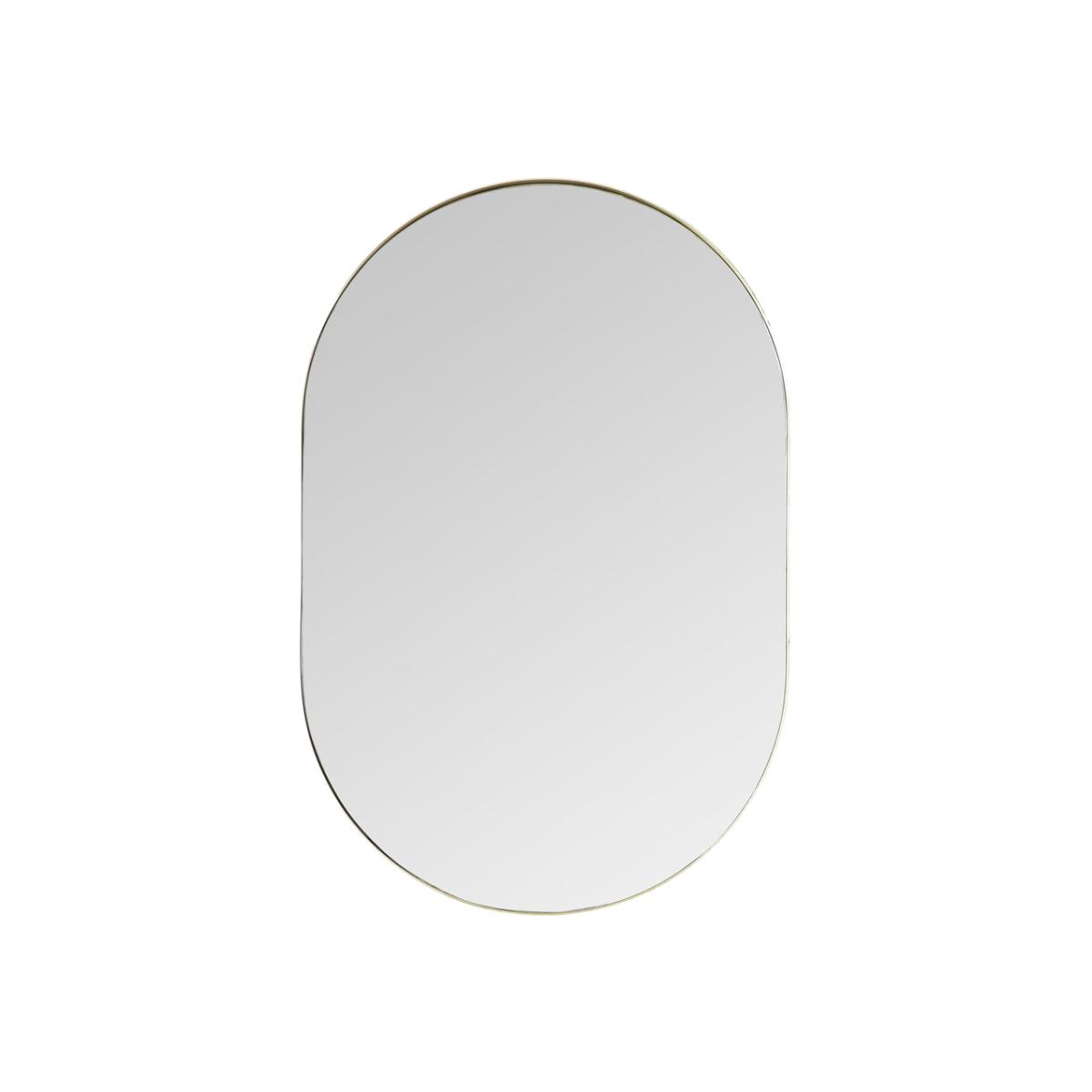 Gallery Interiors Hurston Elipse Champagne Wall Mirror – image 1