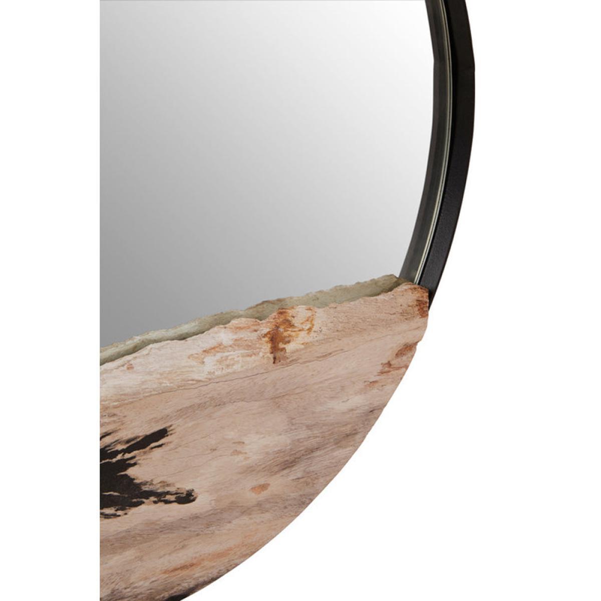 Olivia's Raven Petrified Wood Small Round Mirror – image 4