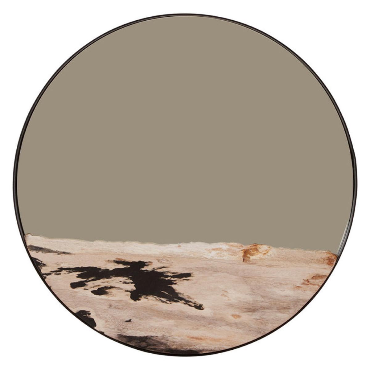 Olivia's Raven Petrified Wood Small Round Mirror – image 6