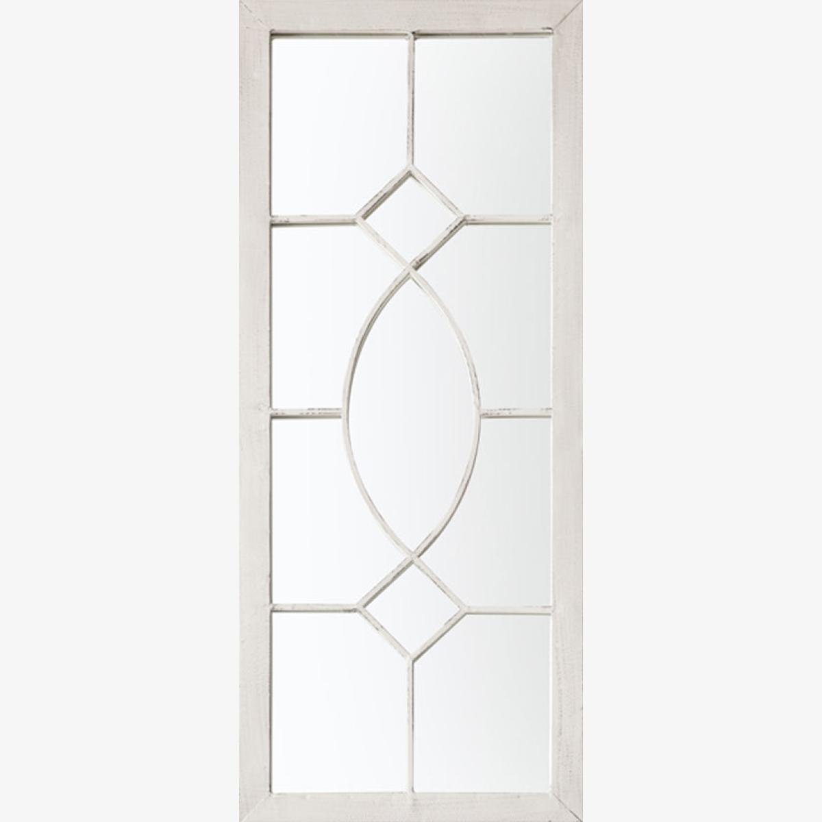 Gallery Interiors Clapham Outdoor Mirror in White