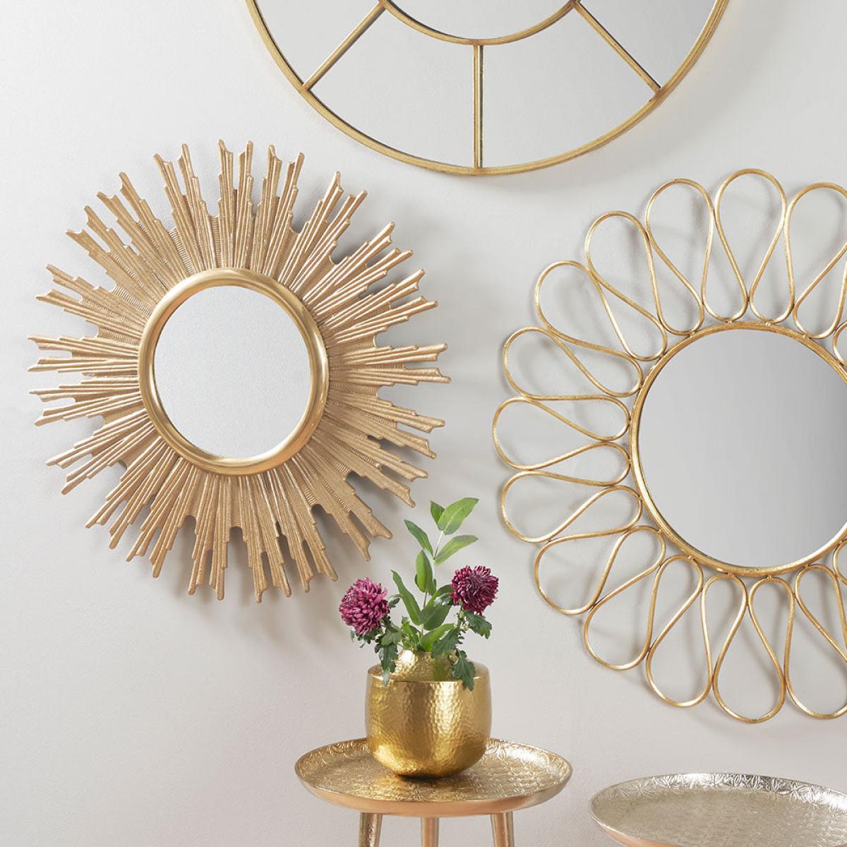 Olivia's Fleur Starburst Wall Mirror in Gold – image 2