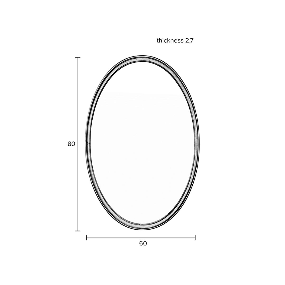 Olivia's Nordic Living Collection - Mo Oval Mirror in Antique Brass|Outlet – image 7