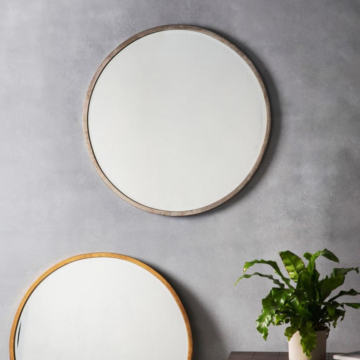 Gallery Interiors Higgins Mirror | Outlet / Antique Silver / Small, Round – image 5