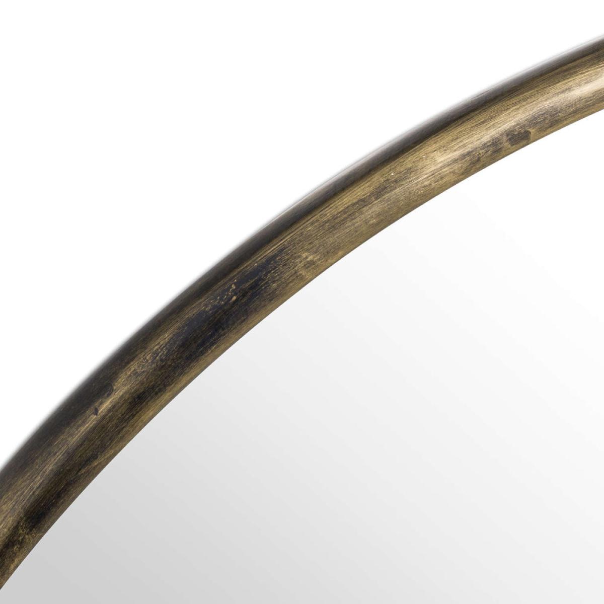 Hill Interiors Large Narrow Edged Mirror in Antique Brass – image 2