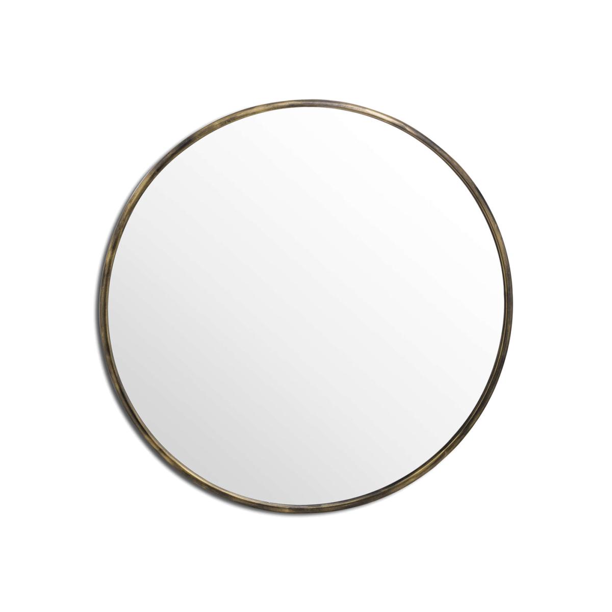 Hill Interiors Large Narrow Edged Mirror in Antique Brass – image 1