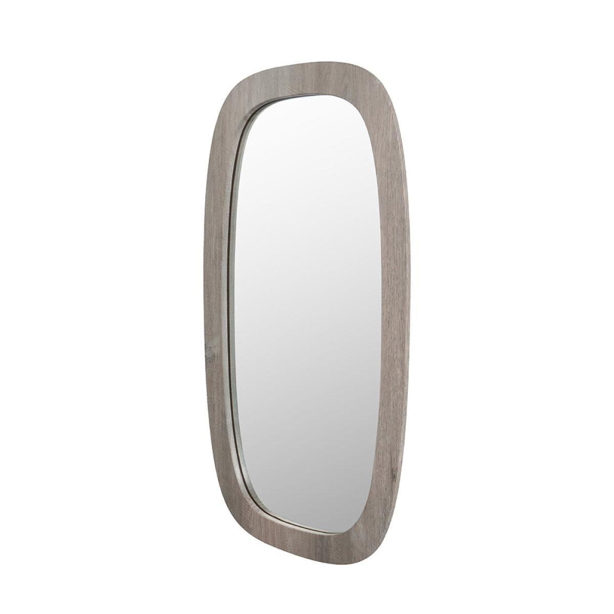 Olivia's Lesha Oak Vaneer Squoval Wall Mirror in Grey – image 3