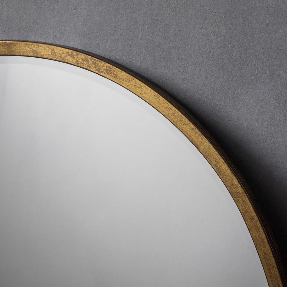 Gallery Interiors Higgins Mirror / Antique Gold / Large, Round – image 9