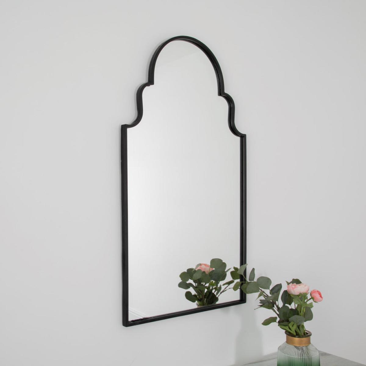 Native Home Roman Window Pane Mirror Black – image 2
