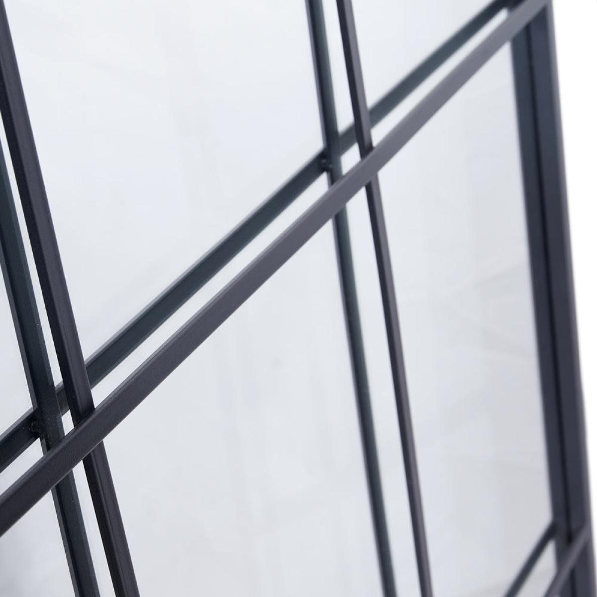 Olivia's Romeo Metal 12 Pane Floor Standing Mirror in Dark Grey – image 3