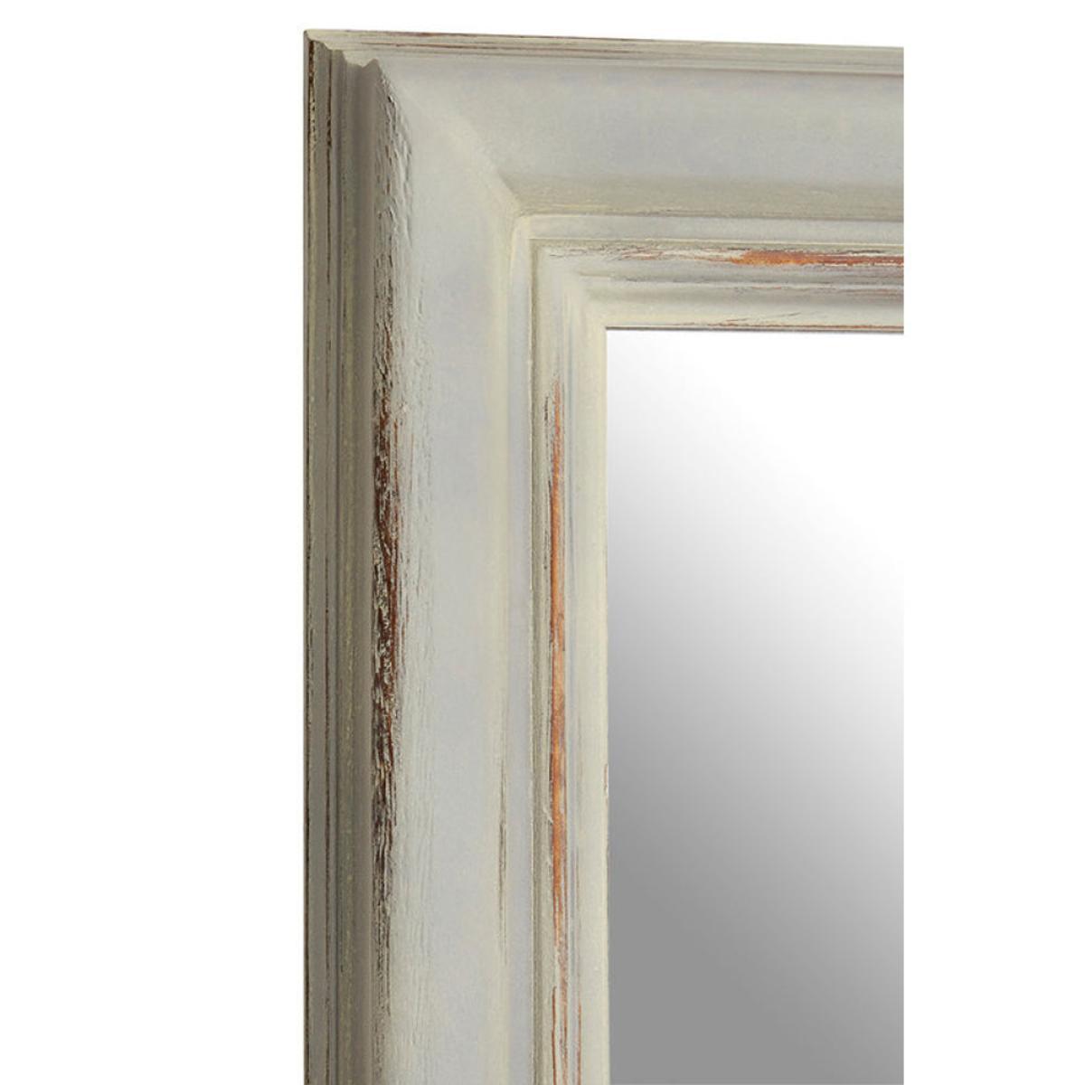 Olivia's Distressed Neutral Rectangular Panle Mirror – image 4