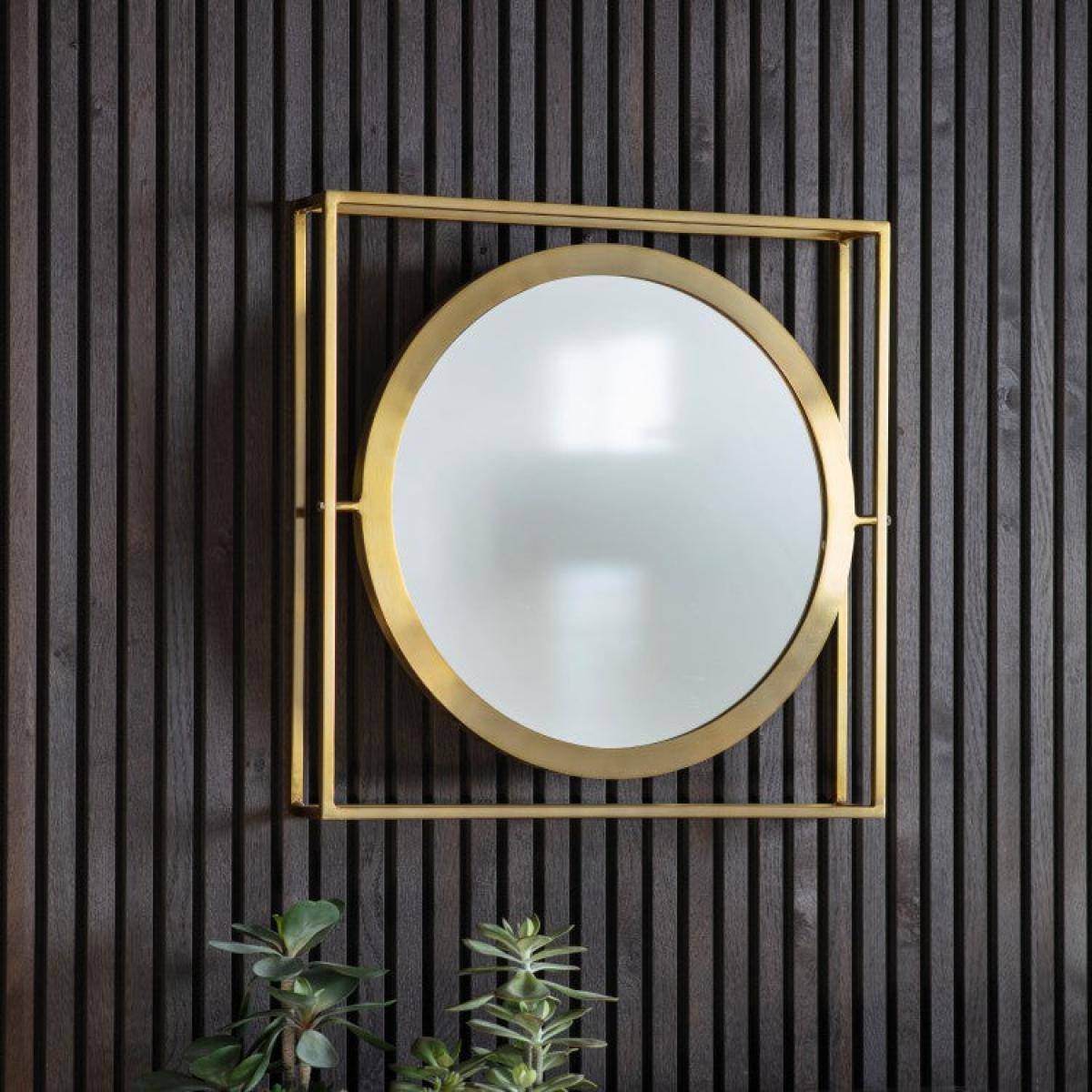 Gallery Direct Hague Brass Wall Mirror / Single – image 1