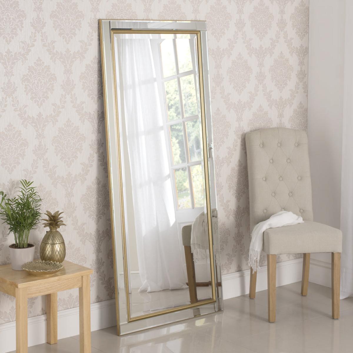 Olivia's Yao Leaner Mirror in Gold – image 1