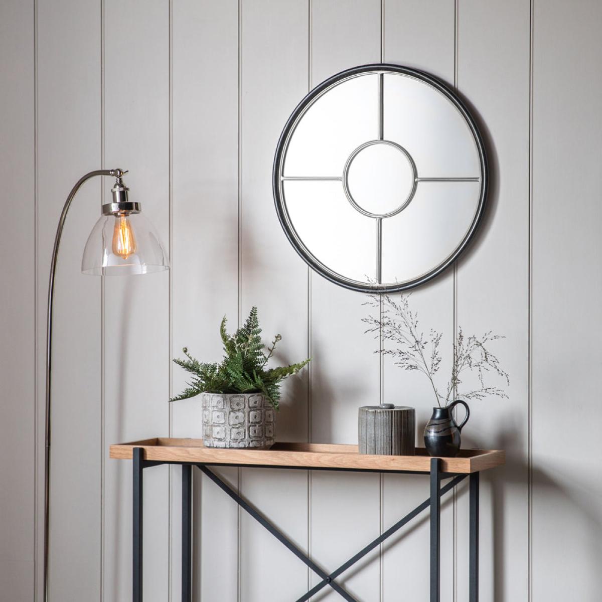 Gallery Interiors Ovesen Mirror Black And Silver / Small – image 4