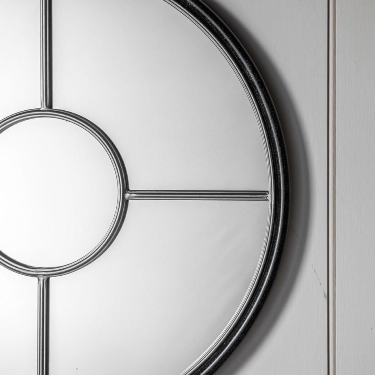 Gallery Interiors Ovesen Mirror Black And Silver / Small – image 5