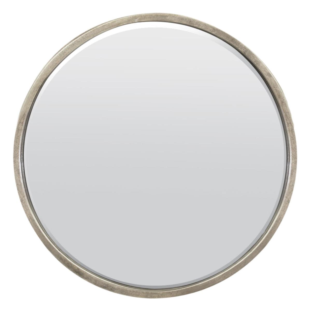 Olivia's Riga Bevelled Round Mirror in Silver - 80 x 80cm – image 2