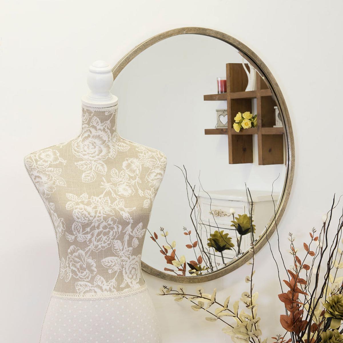 Olivia's Riga Bevelled Round Mirror in Silver - 80 x 80cm – image 4