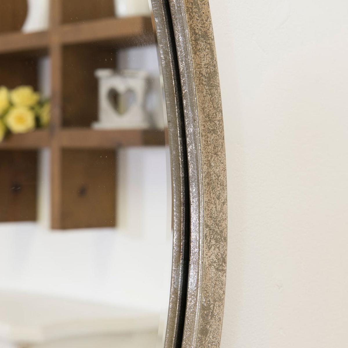 Olivia's Riga Bevelled Round Mirror in Silver - 80 x 80cm – image 7