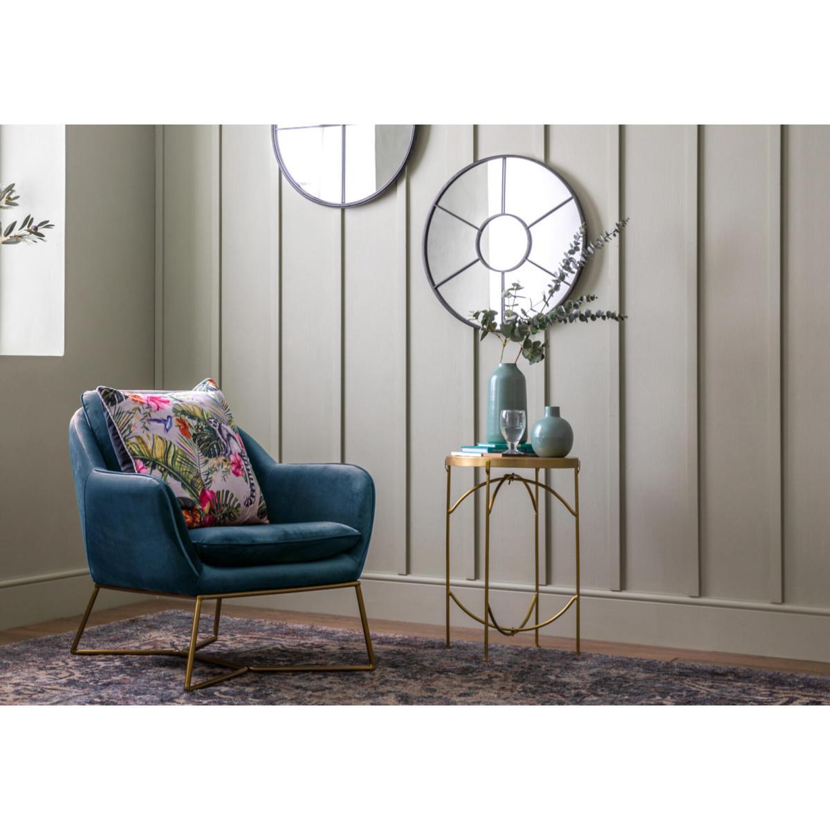 Cartmel Round Mirror in Black – image 2