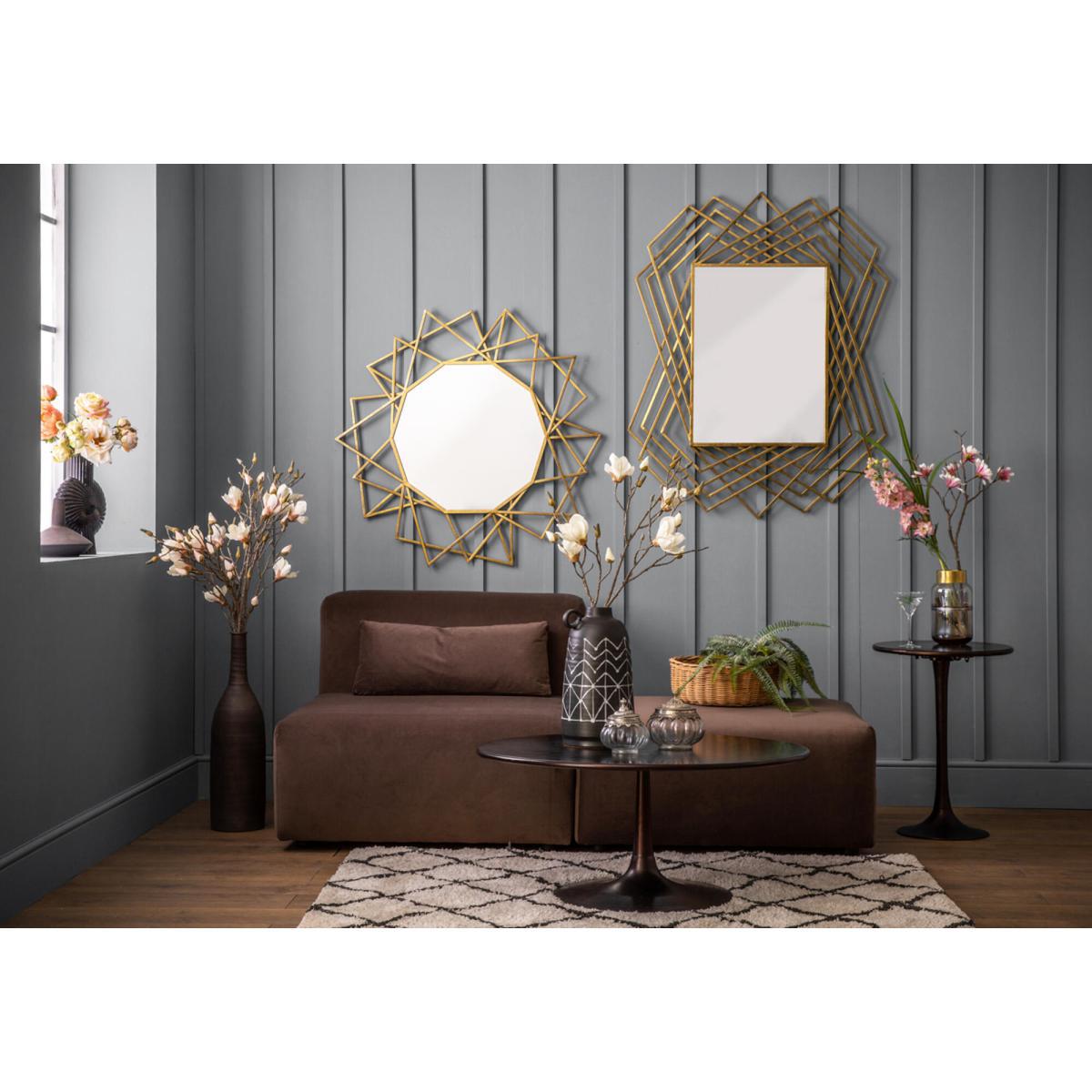 Magnus Round Mirror in Gold – image 2