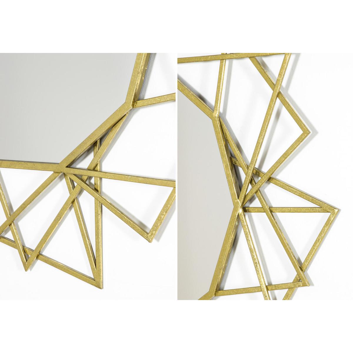 Magnus Round Mirror in Gold – image 3