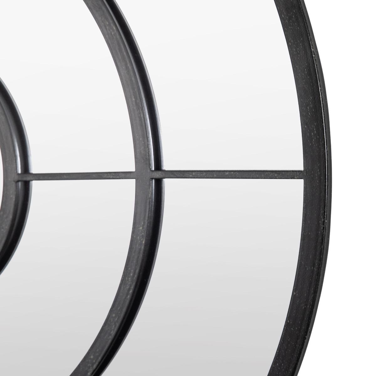 Divide Round Mirror in Black – image 3