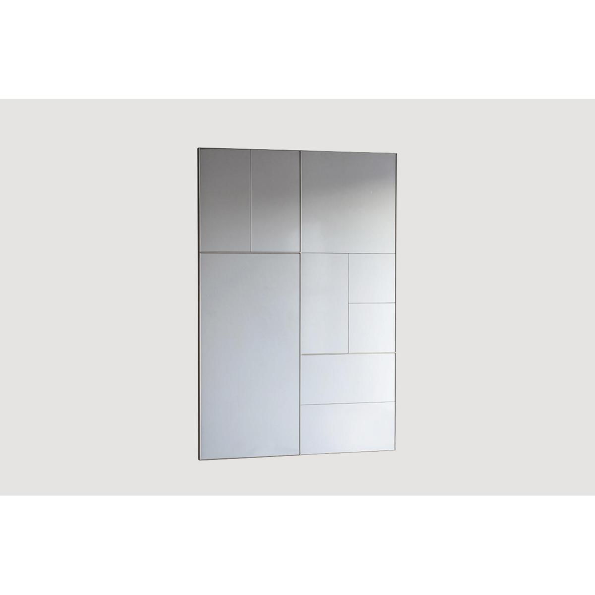 Norman Panelled Wall Mirror in Silver – image 1