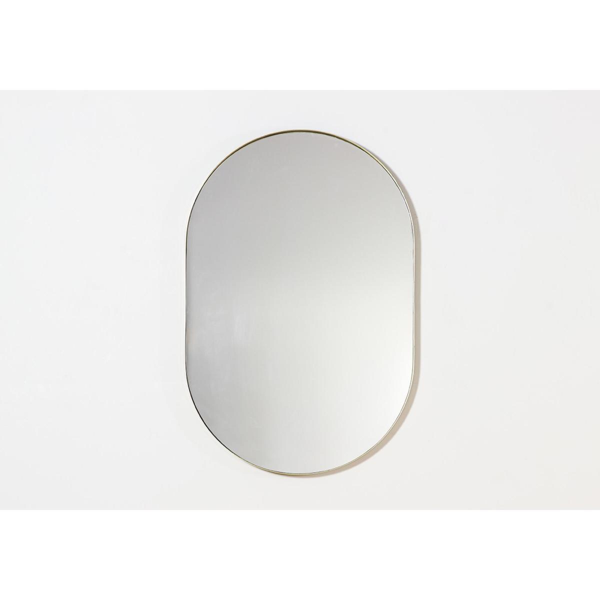 Quentin Champagne Elliptical Wall Mirror – image 1