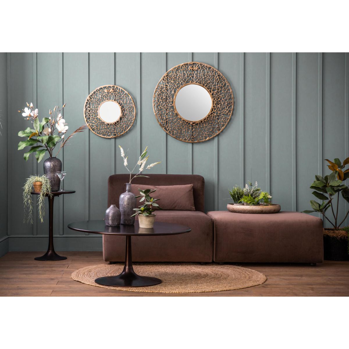 Regal Round Mirror in Gold, Large – image 2