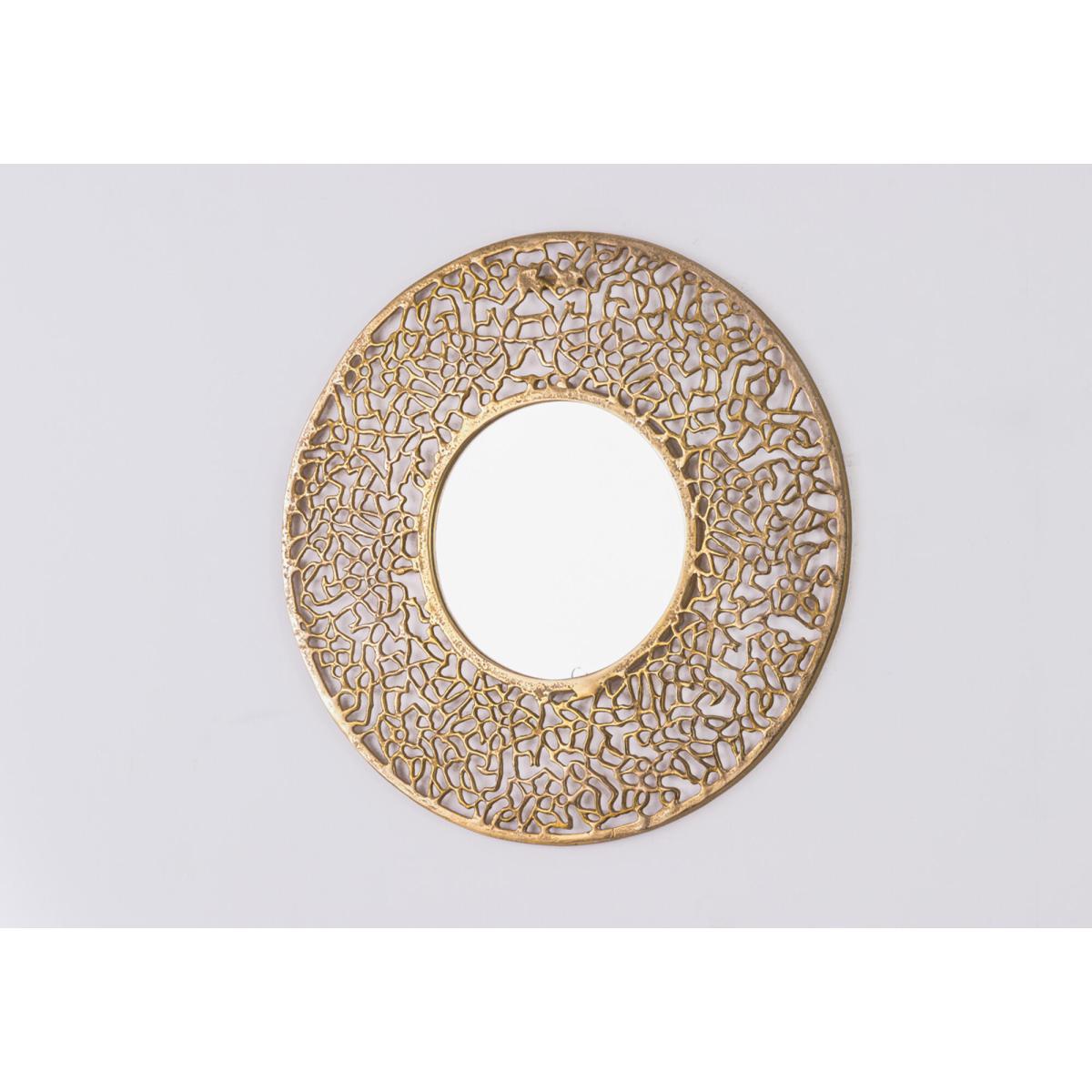 Regal Round Mirror in Gold, Large – image 3