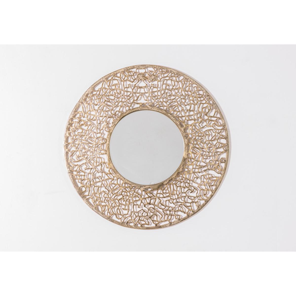 Regal Round Mirror in Gold, Large – image 1
