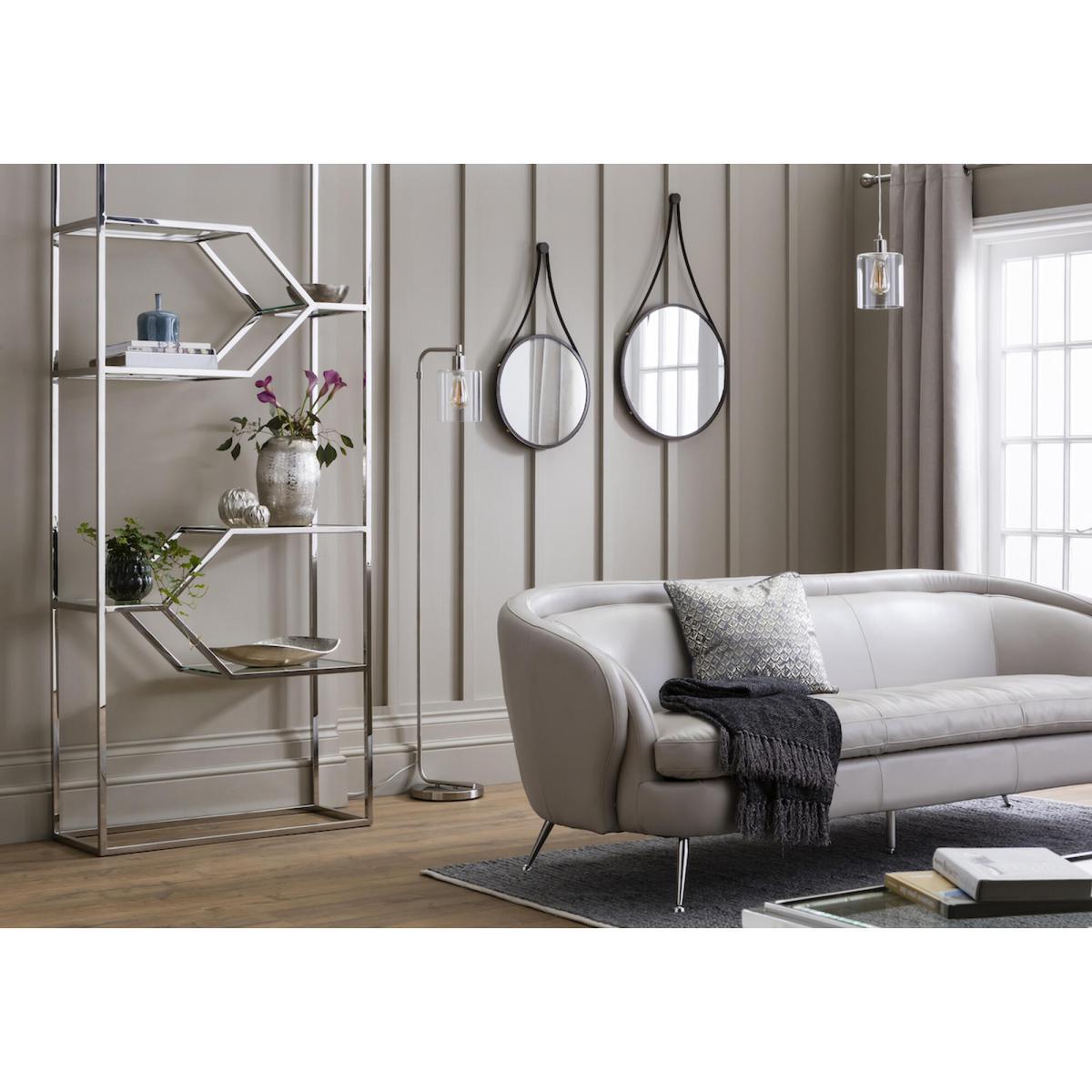 Allie Round Hanging Mirror, Large – image 2