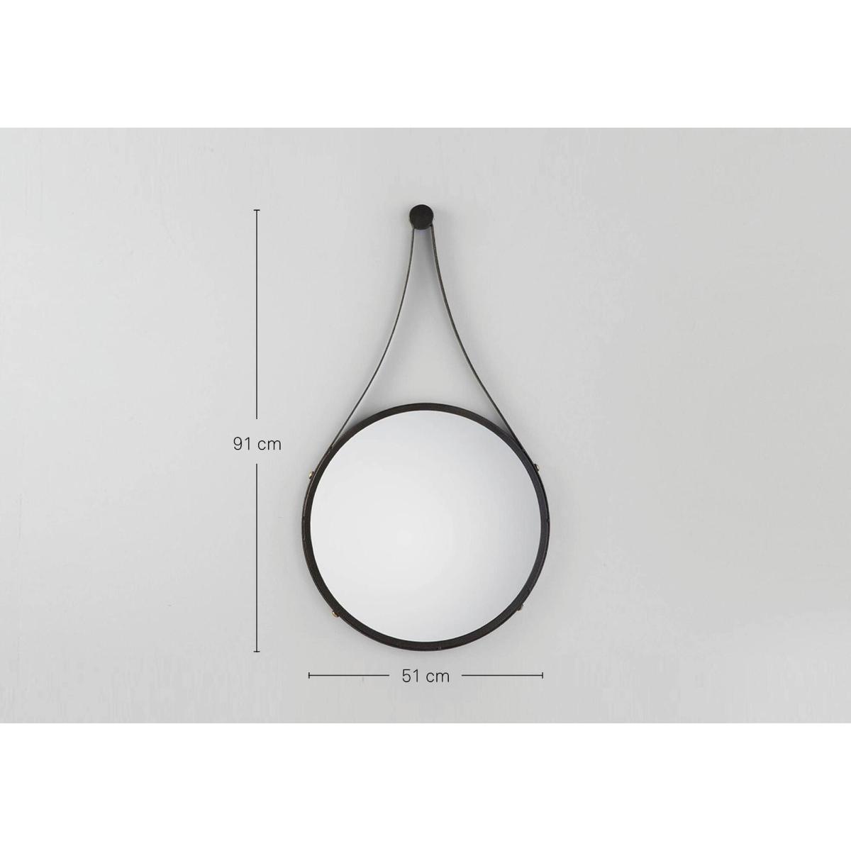 Allie Round Hanging Mirror, Large – image 5