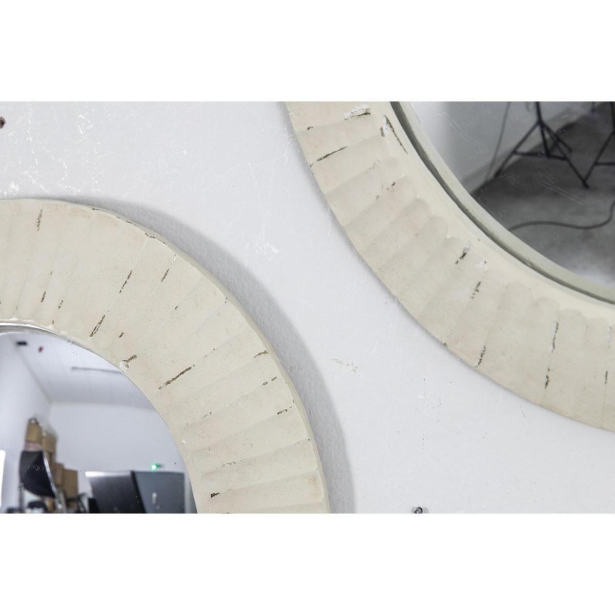 Bubbly Convex Mirror in White Set of 3 – image 2