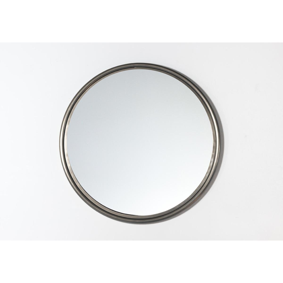 Morgan Large Round Wall Mirror in Old Silver – image 1
