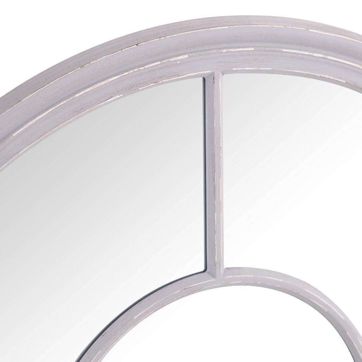 Round Grey Window Mirror 100x100cm – image 3